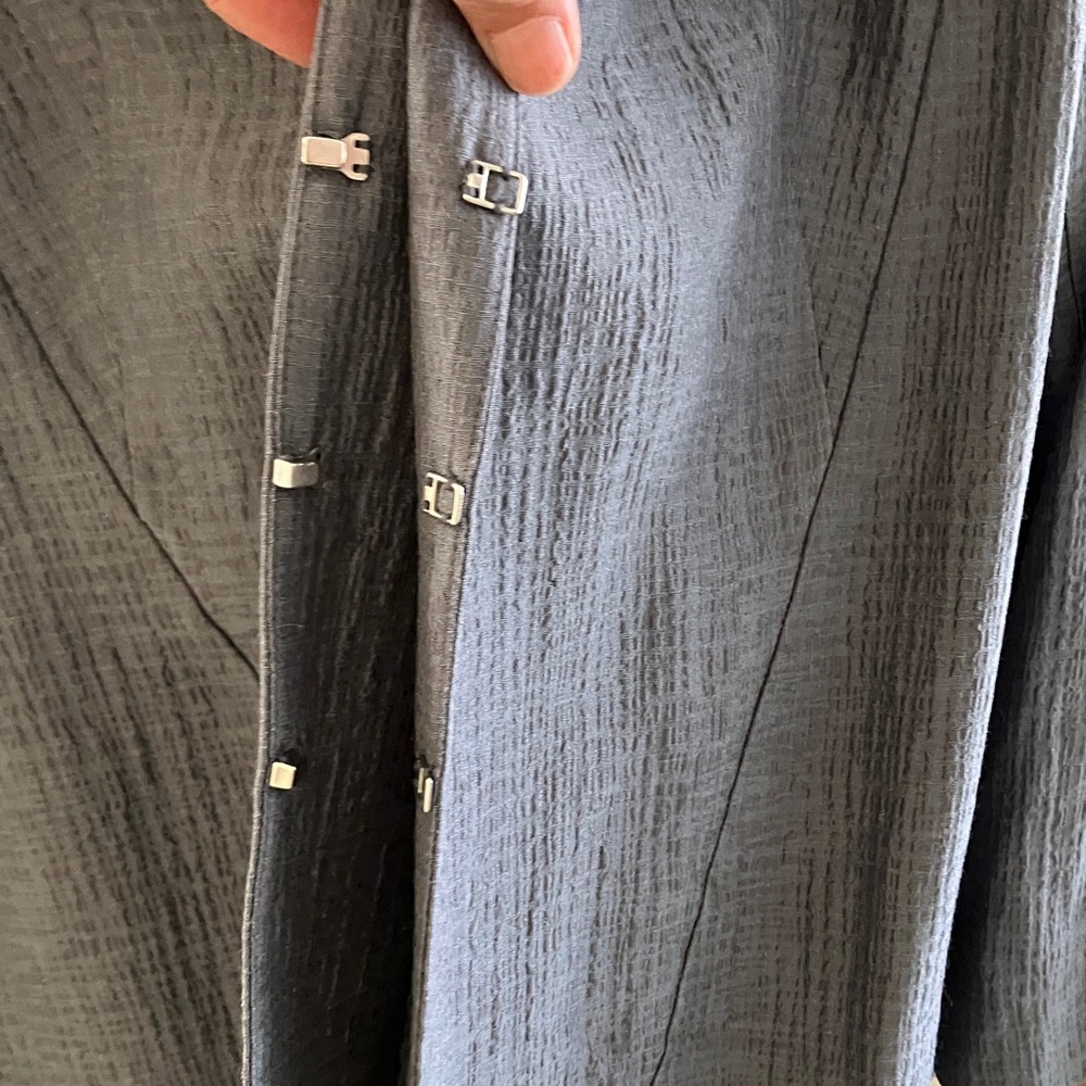 Wonderful Eileen Fisher High Collar Silk Jacket - Picture 7 of 12
